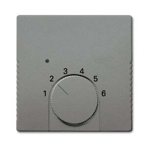 Kryt termostat otočný topení/chlazení ABB Solo metalická šedá