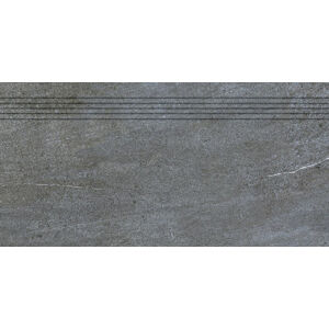 Schodovka Rako QUARZIT 40×80 cm tmavě šedá DCP84738