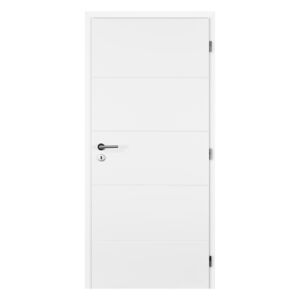 Dveře plné profilované Doornite Quatro bílé pravé 600 mm