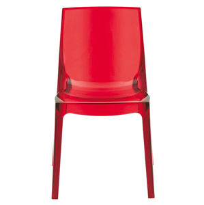 Židle FEMME FATALE rosso transparente