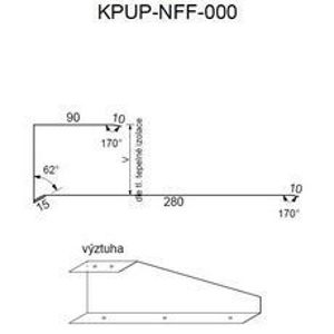 Ukončovací profil ploché střechy NF200 FeZn 1,00mm 2bm
