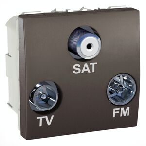 Zásuvka anténní koncová Schneider Unica TV/R/SAT F-konektor grafit