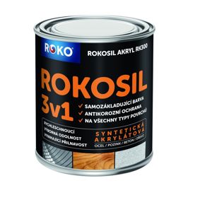 Barva samozákladující Rokosil akryl 3v1 RK 300 bílá 0,6 l