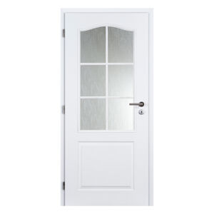 Dveře částečně prosklené profilované Doornite Socrates bílé levé 800 mm