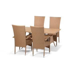 Jídelní set FLORENCE 150 + 4x židle PARIS XXL cappuccino - poslední kusy