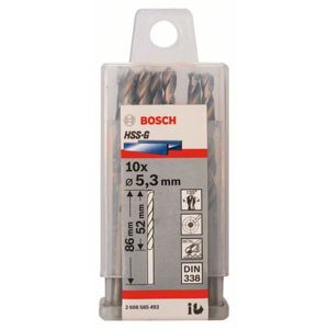 Vrták do kovu Bosch HSS-G DIN 338 5,3×52×86 mm 10 ks