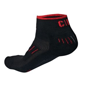 Ponožky NADLAT, černá/červená, vel. 43–44