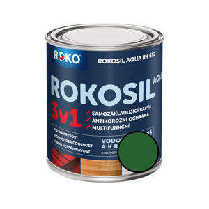 Barva samozákladující Rokosil Aqua 3v1 RK 612 zelená střední, 0,6 l