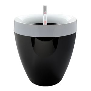 Designový samozavlažovací květináč CALIMERA průměr 50 A2, bílá + černá - poslední kusy