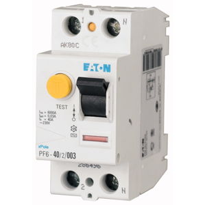 Chránič proudový Eaton PF6-40/2/003 6 kA 2pól 40 A