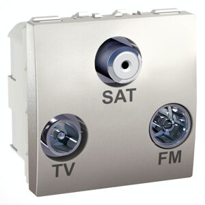 Zásuvka anténní koncová Schneider Unica TV/R/SAT F-konektor aluminium