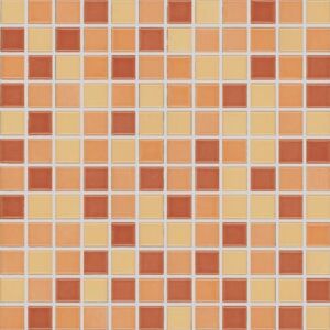 Mozaika Rako Pool 2,5×2,5 cm (set 30×30 cm) oranžová lesklá GDM02044
