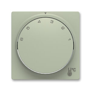 Kryt termostat otočný prostor ABB Zoni olivová, bílá