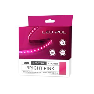 Pásek LED Led-Pol 12 V 14,6 W/m růžová