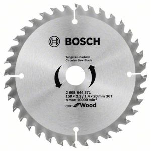Kotouč pilový Bosch Eco for Wood 150×20×2,2 mm 36 z.