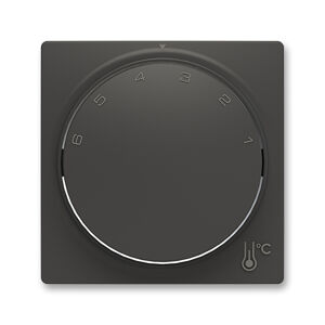 Kryt termostat otočný prostor ABB Zoni matná černá, bílá