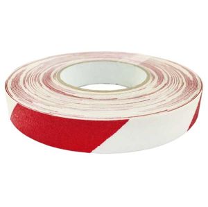 Páska protiskluzová 25 mm/18,3 m červeno-bílá