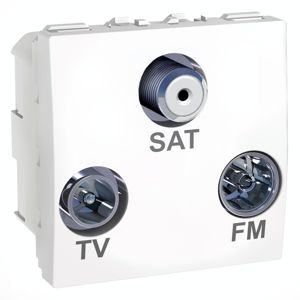 Zásuvka anténní koncová Schneider Unica TV/R/SAT F-konektor polar