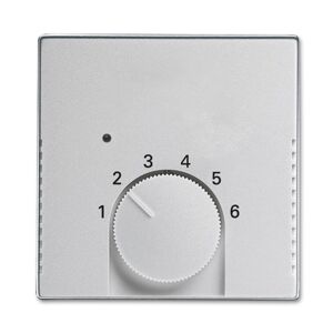 Kryt termostat otočný ABB Future hliníková stříbrná