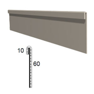 Stěnová lišta rovná z poplastovaného plechu Viplanyl r.š. 70 mm