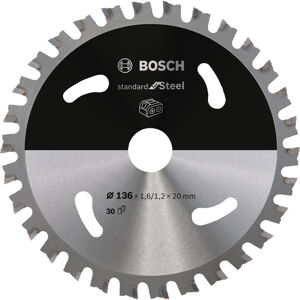 Kotouč pilový Bosch Standard for Steel AKU 136×20×1,2 mm 30 z.