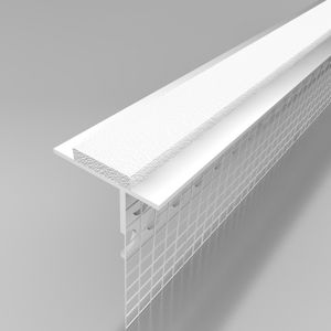Okenní parapetní PVC profil ETICS LPE s tkaninou, šířka tkaniny 100 mm, délka profilu 2 m