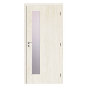 Dveře Solodoor KLASIK jednokřídlé, částečně prosklené, pravé, fólie andorra white, šíře 700 mm