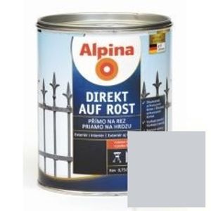 Lak na kov Alpina Direkt A Rost 750 ml lesk stříbrná RAL9006