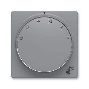 Kryt termostat otočný prostor ABB Zoni šedá, bílá