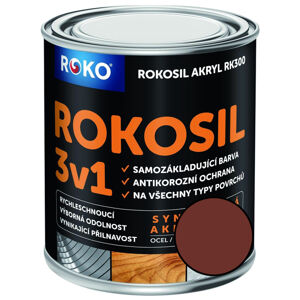 Barva samozákladující Rokosil akryl 3v1 RK 300 červenohnědá, 0,6 l
