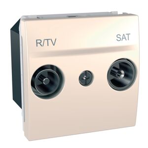 Zásuvka anténní průběžná Schneider Unica TV/R/SAT marfil