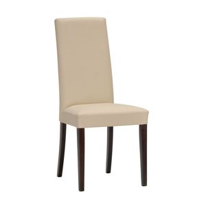 Židle NANCY tmavě hnědá koženka beige/v.4