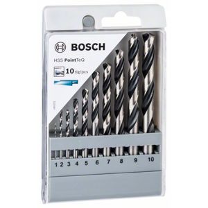 Sada vrtáků do kovu Bosch HSSPointTeQ 1–10 mm 10 ks