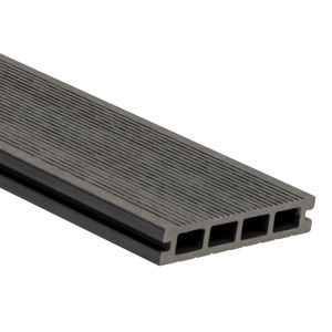 Prkno terasové dřevoplastové WPC PERI duté odstín dark grey 140×25×2900 mm