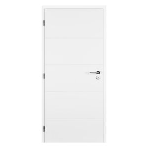 Dveře plné profilované Doornite Quatro bílé levé 800 mm