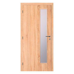 Dveře Solodoor KLASIK jednokřídlé, částečně prosklené, levé, fólie sub sonoma, šíře 900 mm
