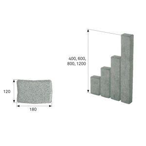 Palisáda betonová BEST KADENT standard antracit 120×180×600 mm
