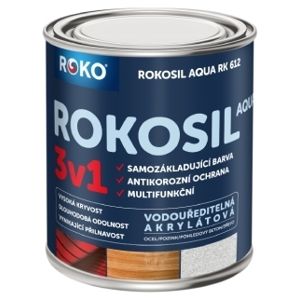 Barva samozákladující Rokosil Aqua 3v1 RK 612 stř. modrá, 0,6 l