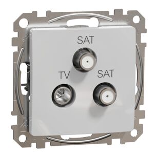 Zásuvka anténní koncová Schneider Sedna Design TV/SAT/SAT aluminium