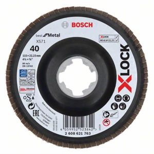 Kotouč lamel. Bosch X571 Best for Metal X-LOCK PL 115 mm 40
