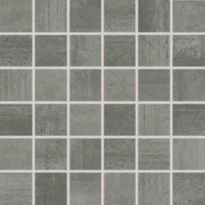 Mozaika Rako Rush 5×5 cm (set 30×30 cm) tmavě šedá WDM05522