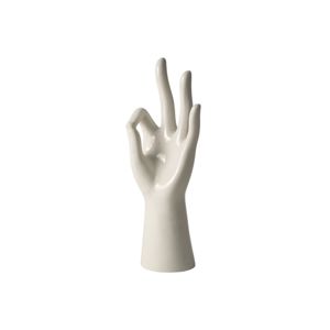 Porcelánová ruka na prstýnky - bílá