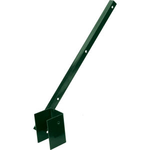 Bavolet jednostranný vnitřní Pilofor Zn + PVC zelený na sloupek 60×60 mm