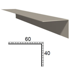 Rohová lišta z poplastovaného plechu Viplanyl 40x60 mm, r.š. 100 mm