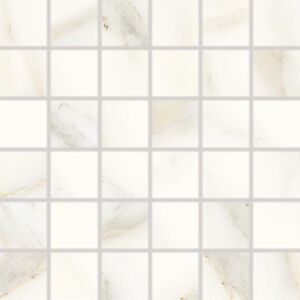 Mozaika Rako Cava 5×5 cm (set 30×30 cm) bílá lesklá DDL06830