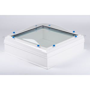 Světlík kopulový fixní DEKLIGHT ACG FIX kop/sklo manžeta 15 cm 60×60 cm
