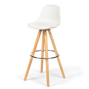 Barová židle LS-1107-4L bílá