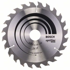 Kotouč pilový Bosch Optiline Wood 184×30×2,6 mm 24 z.