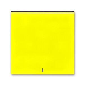 Kryt spínač jednoduchý s průzorem ABB Levit žlutá, kouřová černá