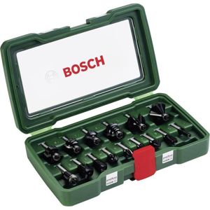 Sada fréz z tvrdokovu Bosch, průměr stopky 8 mm (15 ks/sada)